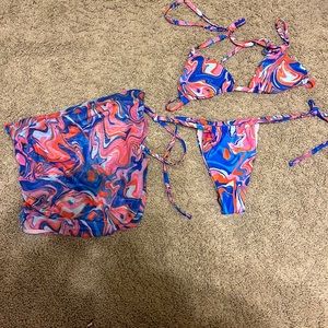 Shein size small three piece bathing suit!